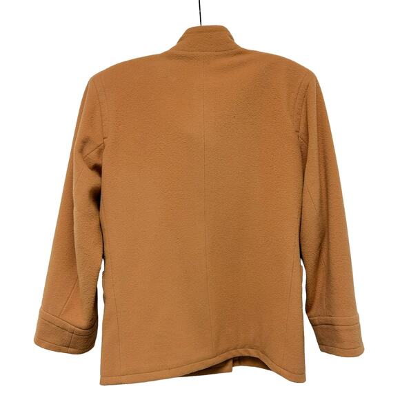 Yves Saint Laurent Rive Gauche Camel Wool Double Breasted Coat Jacket 34 - Picture 6 of 8